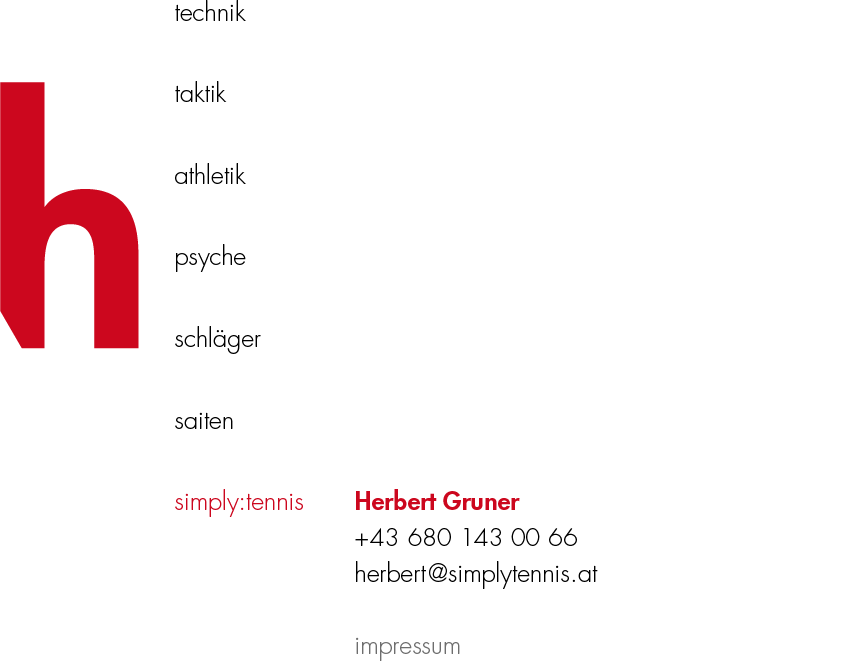 Herbert Gruner, simply:tennis, +43 680 143 00 66
